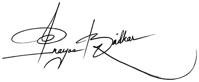 Signature of Prayas Vijaykumar Bidkar